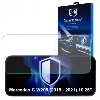 3MK PROTECTION película protetora TechWrap Matter para Mercedes-Benz Classe C W205 (2018-2021) 10,25 polegadas ecrã central
