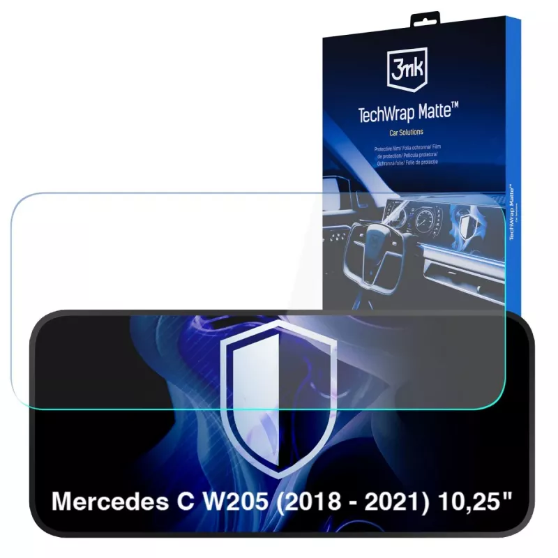3MK PROTECTION película protetora TechWrap Matter para Mercedes-Benz Classe C W205 (2018-2021) 10,25 polegadas ecrã central