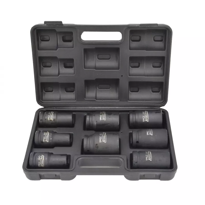 AWTOOLS Conjunto de chaves de caixa de impacto 3/4, 8 pcs., longo