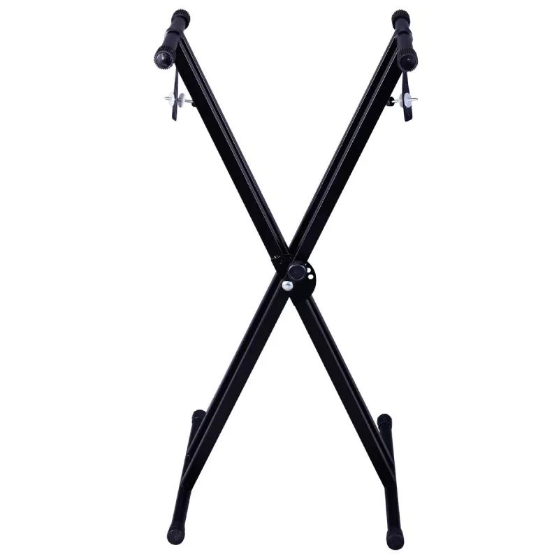 MOZOS KSX1 Suporte X-Type para teclados e pianos digitais, aço de viga única, carga 25 kg, altura 650-980 mm, dobrável
