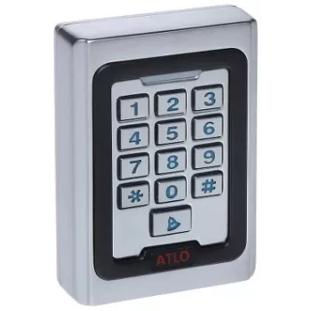Leitor de proximidade ATLO-KR-522 RFID 125 kHz Wiegand 26/34 IP65 preto