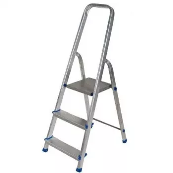 Escadote articulado multiusos AWTOOLS AW23019 4x3 degraus alumínio EN 131 150kg