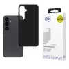 3mk Matt Case Samsung Galaxy S25 – capa traseira TPU fina com proteção contra quedas Absorber125™, superfície preta mate anti-dedadas
