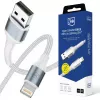 Cabo 3mk Hyper N-SERIES USB-A para Lightning 2m 5V/2.4A 12W branco