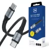 Cabo 3mk Hyper N-SERIES USB-C para USB-C 3m PD 3.0 QC 3.0 20V/3A 60W preto