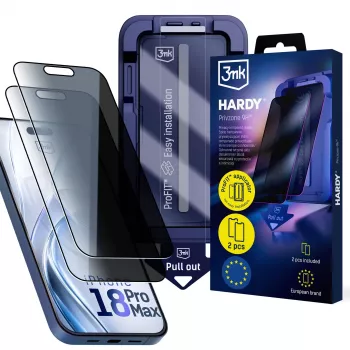 3mk Hardy Privzone 9H película protetora de privacidade para Apple iPhone 18 Pro Max