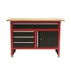 AWTOOLS Bancada de trabalho com 4 gavetas 120x60x85 cm cinzento/azul