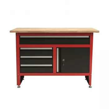 AWTOOLS Bancada de trabalho com 4 gavetas 120x60x85 cm cinzento/azul