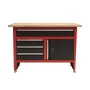 AWTOOLS Bancada de trabalho com 4 gavetas 120x60x85 cm cinzento/azul