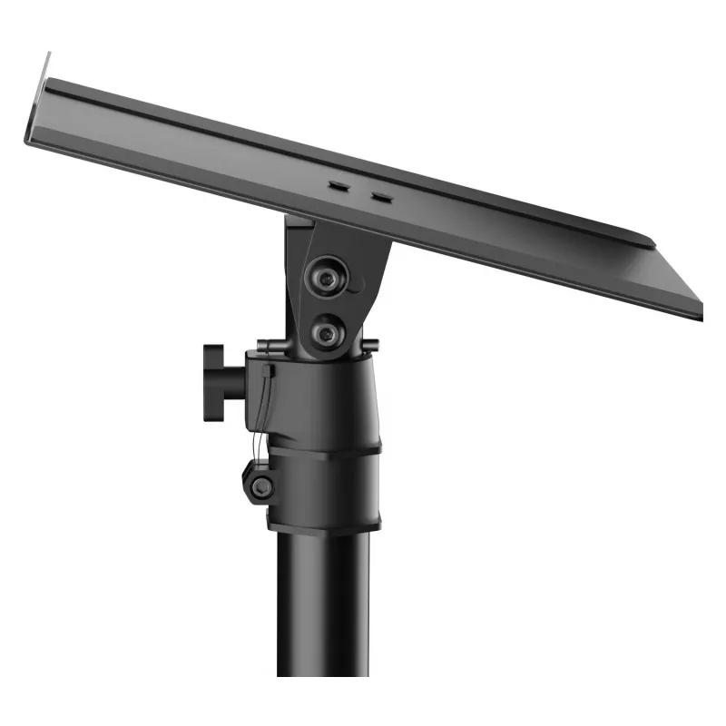 MOZOS MSK10 Par de suportes para monitores de estúdio – suportes de coluna em aço ajustáveis em altura com almofadas de desacoplamento, pontas de chão e gestão de cabos, 800–1300 mm, 20 kg de carga por suporte, preto