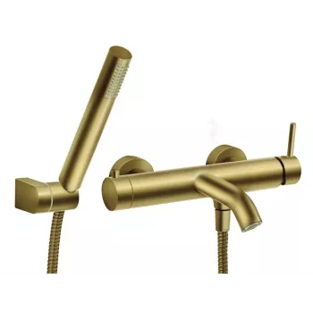 FERRO BCK11BG Misturadora de banheira com conjunto de chuveiro em dourado escovado