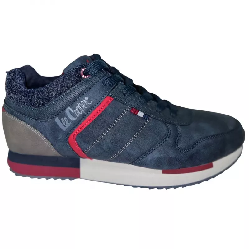Sapatos casuais de homem Lee Cooper azul-marinho e vermelho LCJ-21-29-0642M