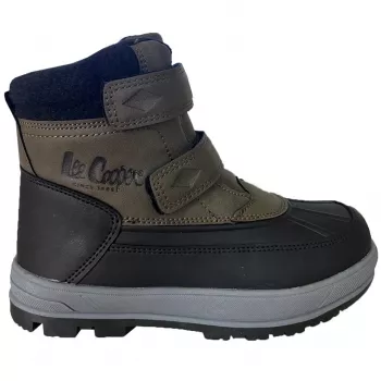 Sapatilhas de criança unissexo Lee Cooper caqui com fecho de velcro LCJ-23-01-2058K tamanho EU 29