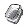 Capa de relógio híbrida CRONG com vidro temperado para Apple Watch 44mm - transparente