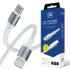 3mk Hyper Cable N-SERIES Cabo USB-C para Lightning 0,5m PD 3.0 9V/3A 27W Branco