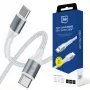 3mk Hyper Cable N-SERIES Cabo USB-C para USB-C 2m PD 3.0 QC 3.0 20V/5A 100W Branco
