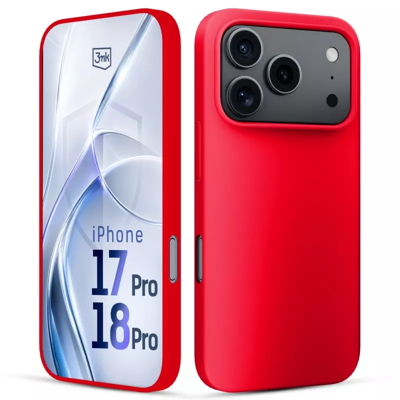 3mk capa Hardy Mellow para Apple iPhone 17 Pro / 18 Pro vermelho