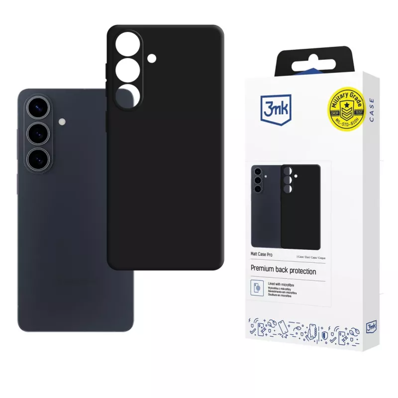 3mk Matt Case Pro para Samsung Galaxy S26 FE preto