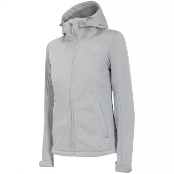 4F casaco softshell para mulher H4Z22 SFD350 cinzento claro mesclado