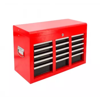 AWTOOLS caixa de ferramentas metálica com 9 gavetas, 60x26x39 cm, vermelho