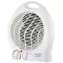 Adler AD 7728 termoventilador cerâmico PTC 2000W com oscilação, 2 níveis de aquecimento, modo ar frio, proteção contra sobreaquecimento e queda, branco/preto
