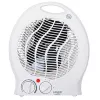 Adler AD 7728 termoventilador cerâmico PTC 2000W com oscilação, 2 níveis de aquecimento, modo ar frio, proteção contra sobreaquecimento e queda, branco/preto