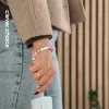 Crong porta-telemóvel com contas pastel – bracelete universal de pulso para smartphones