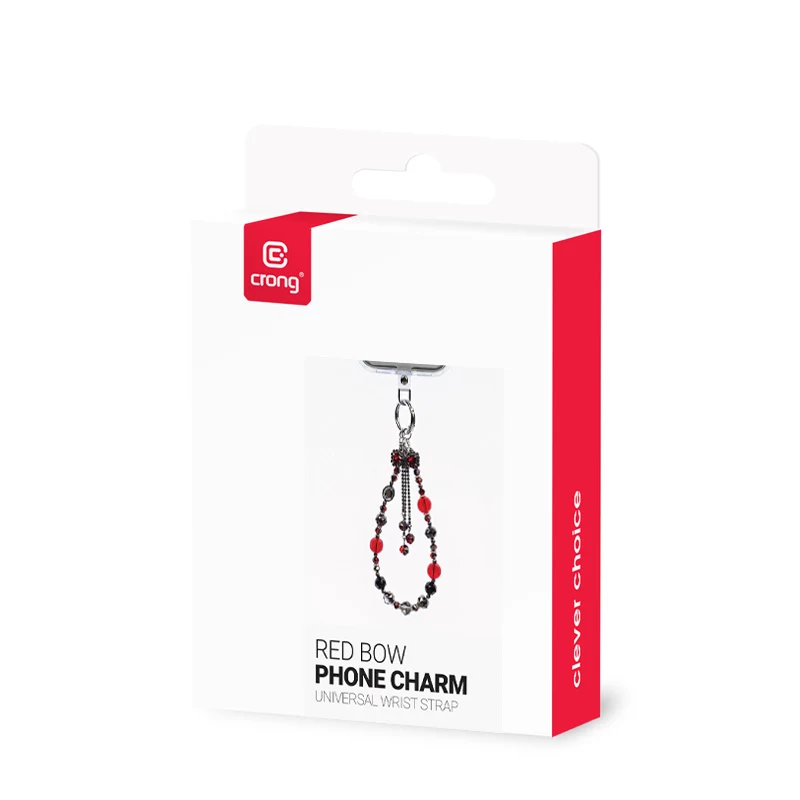 Crong Phone Charm Cordão Arco Vermelho – Pulseira Anti-perda Universal para Smartphones