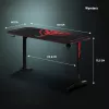 Diablo X-Mate 1400 Secretária Gaming 140 cm x 60 cm Preto