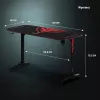 Diablo X-Mate 1400 Secretária Gaming 140 cm x 60 cm Preto