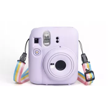 LOVEINSTANT Capa de Silicone para Fujifilm Instax Mini 12 – Roxa
