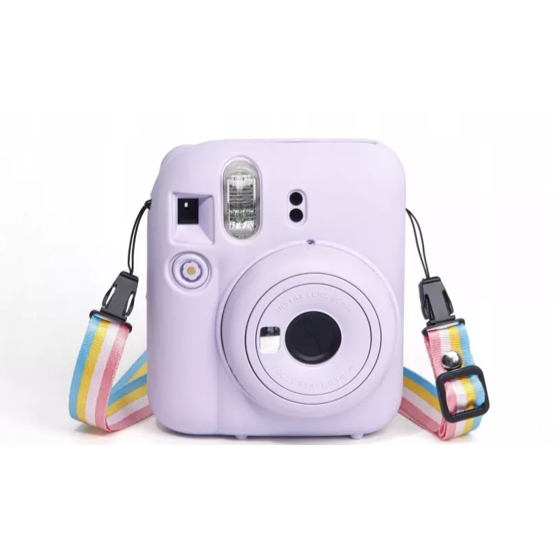 LOVEINSTANT Capa de Silicone para Fujifilm Instax Mini 12 – Roxa