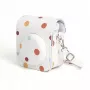 LOVEINSTANT Estojo de Pele PU com Padrão de Bolinhas para Fujifilm Instax Mini 12, Alça Amovível, Fecho Magnético