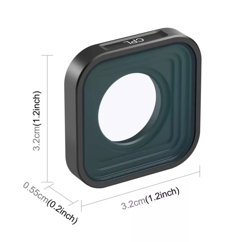 PULUZ Filtro Polarizador Circular CPL para GoPro Hero 12/11/11 Mini/10/9 Preto - PU924