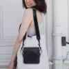LOVEINSTANT Conjunto de Alça para Pescoço/Ombro e Bolsa de Fotos para Câmaras Fujifilm Instax Mini - Preto