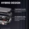 CRONG Hybrid Watch Case com Proteção de Ecrã de Vidro Temperado para Apple Watch 45mm - Transparente