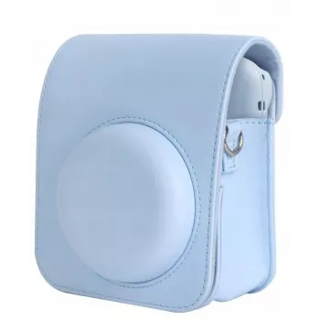 LOVEINSTANT Bolsa de Câmara de Pele PU Azul com Alça para Fujifilm Instax Mini 12