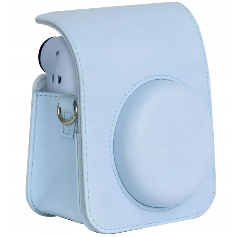 LOVEINSTANT Bolsa de Câmara de Pele PU Azul com Alça para Fujifilm Instax Mini 12