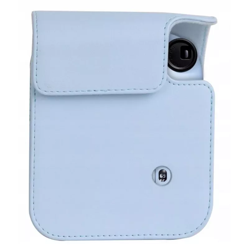 LOVEINSTANT Bolsa de Câmara de Pele PU Azul com Alça para Fujifilm Instax Mini 12