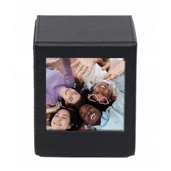 LOVEINSTANT Caixa de Armazenamento de Fotos para Fujifilm Instax Square - Preto com Janela, para 100 Fotos
