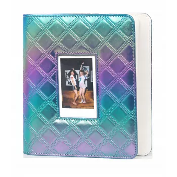 LOVEINSTANT Álbum de fotografias holográfico para 288 fotografias instantâneas, multicolor, pele PU, capa com janela, compatível com Fuji Instax, Canon Ivy, Xiaomi, Polaroid, HP Sprocket, Kodak Zink
