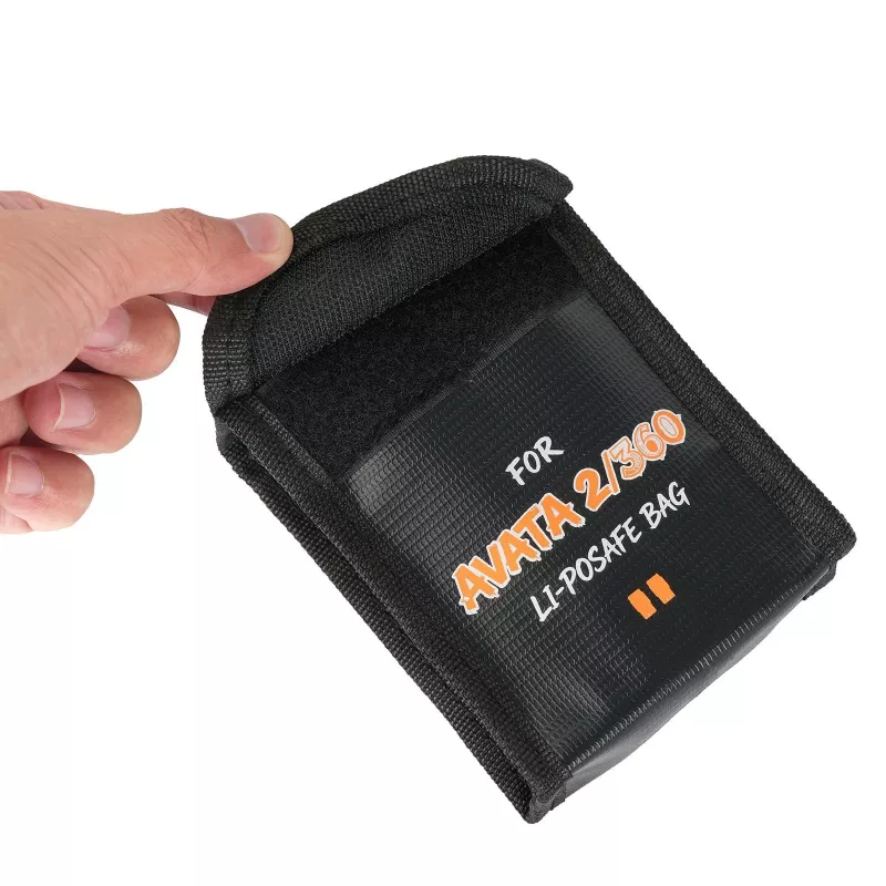 SUNNYLIFE Bolsa de proteção à prova de fogo para bateria para DJI Avata 2 - espaço para 2 baterias, preto