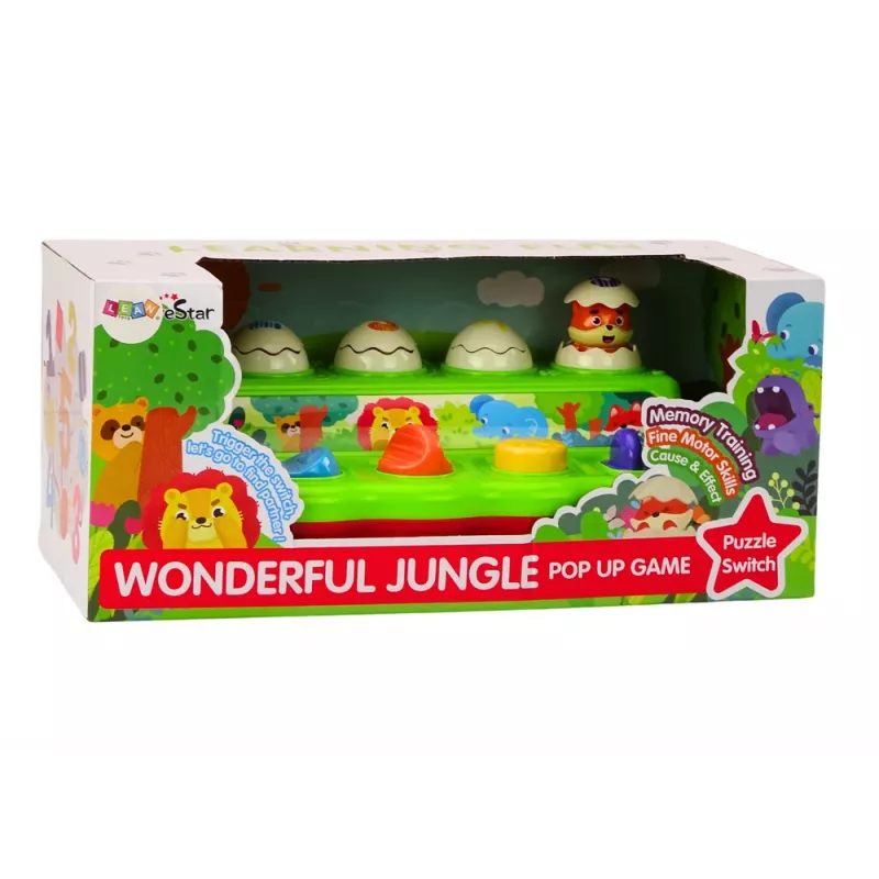 LEAN TOYS Painel de aprendizagem pop-up de animais com sons para bebés a partir de 12 meses
