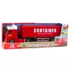 LEAN TOYS Camião de transporte com contentor luz som vermelho