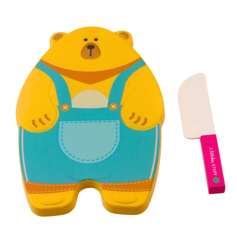 LEAN TOYS Tábua de corte de frutas e legumes com conjunto de facas brinquedo educativo para crianças