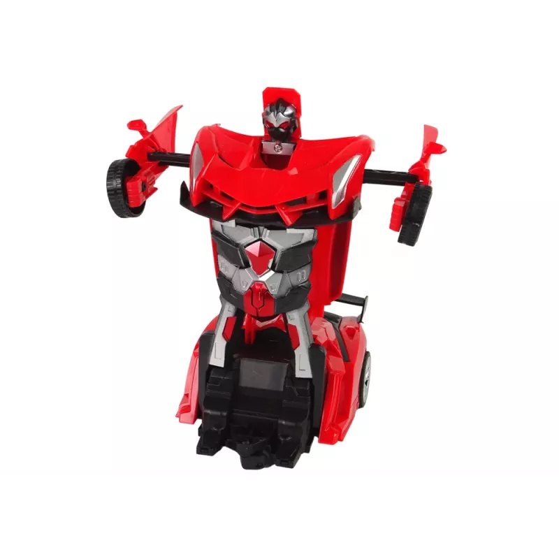LEAN TOYS Robô carro 2 em 1 veículo RC telecomandado vermelho