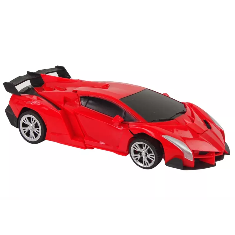 LEAN TOYS Robô carro 2 em 1 veículo RC telecomandado vermelho