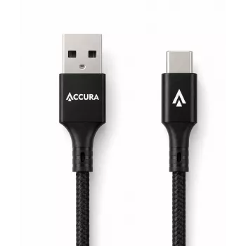 Cabo Accura USB 2.0 para USB-C 1,0 m preto