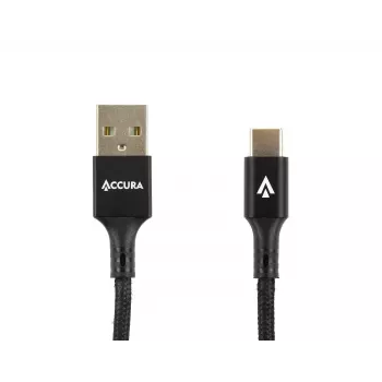 Cabo Accura USB 2.0 para USB-C 1,0 m preto