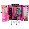 LEAN TOYS boneca com guarda-roupa quarto de vestir para bonecas em mala Beauty-Girl